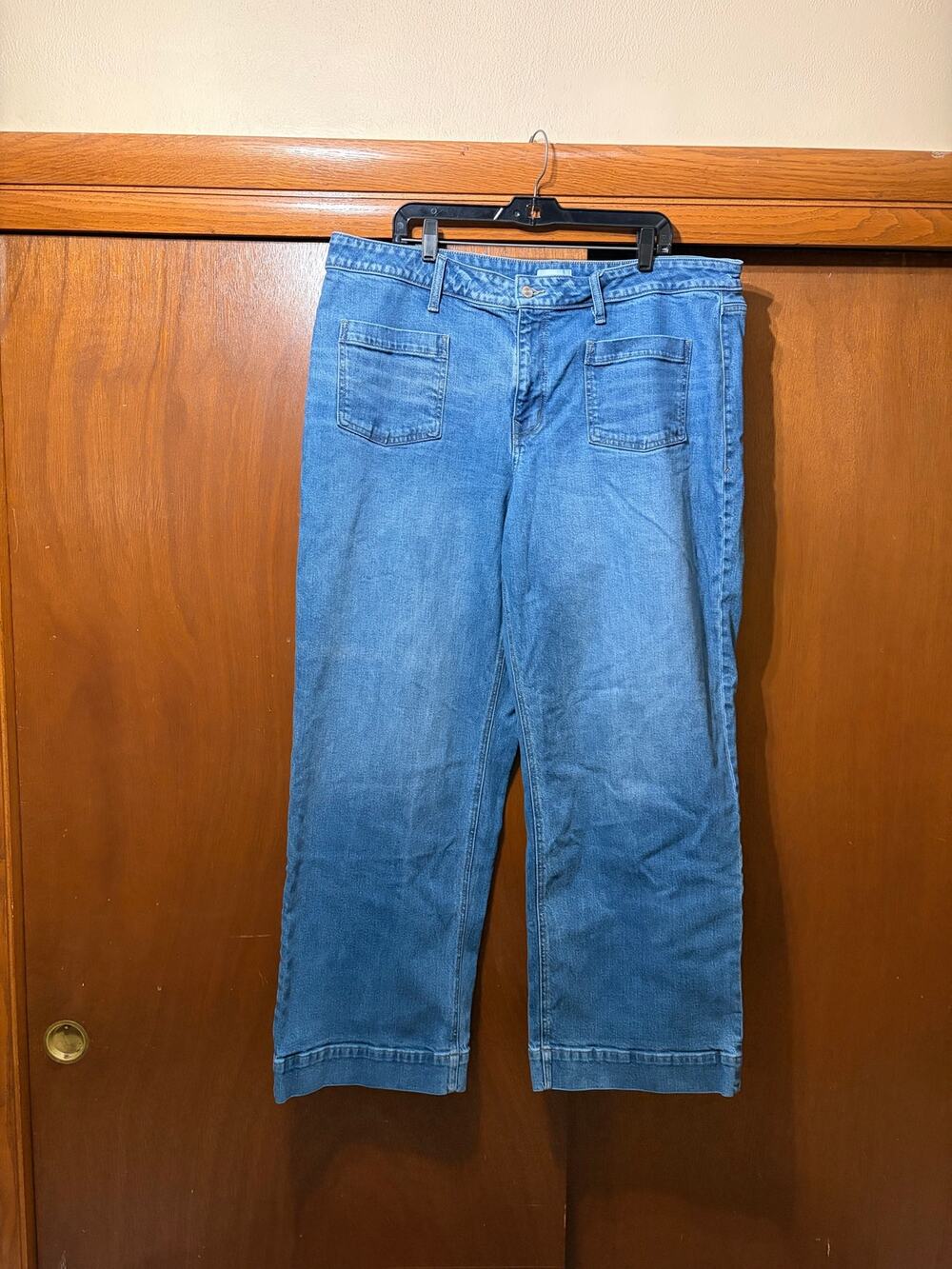 Maurices Women's 24W High Rise Wide Leg Jeans Blue Denim Plus Size